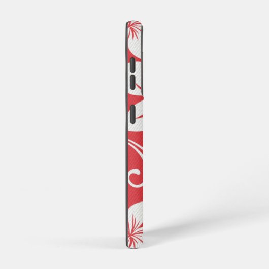 Plumeria Swirl Red Samsung Galaxy Hoesje (Rechterkant)