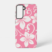 Plumeria Swirl Roos Roze Samsung Galaxy Hoesje (Achterkant)