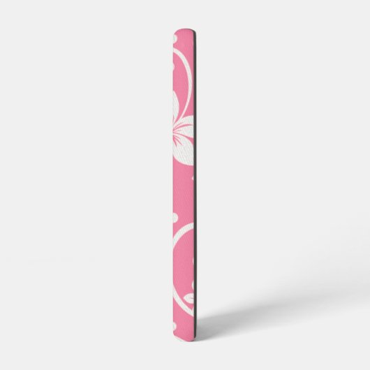 Plumeria Swirl Roos Roze Samsung Galaxy Hoesje (Linkerkant)