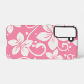 Plumeria Swirl Roos Roze Samsung Galaxy Hoesje (Achterkant horizontaal)