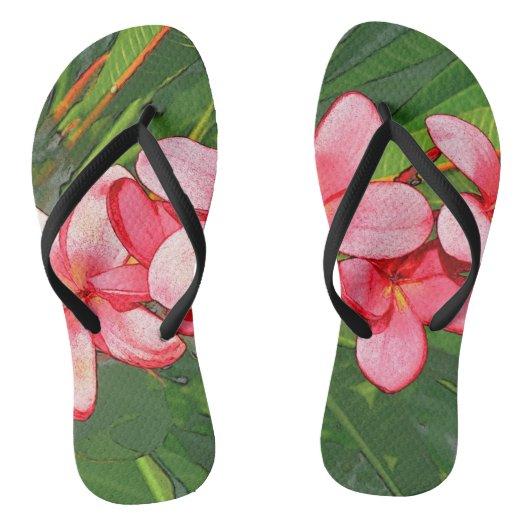 Plumeria Teenslippers (Voetbed)