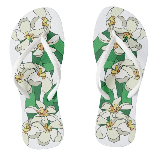 Plumeria Teenslippers (Voetbed)