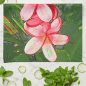 Plumeria Theedoek (Gevouwen)