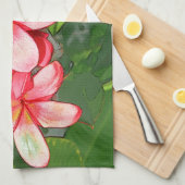 Plumeria Theedoek (Quarter Fold)