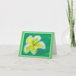 Plumeria Tree Note Card Kaart