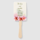 Plumeria Tropical Hawaiian heeft geen greep Handwaaier (Voorkant)