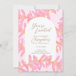 Plumeria Verjaardag Uitnodiging