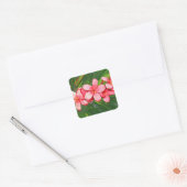 plumeria vierkante sticker (Envelop)