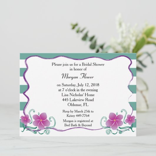 Plumeria Vrijgezellenfeest Kaart (Staand voorkant)