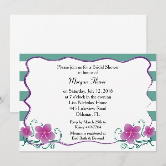 Plumeria Vrijgezellenfeest Kaart (Voorkant / Achterkant)