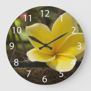 Plumeria Wall Clock Grote Klok