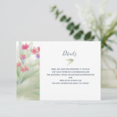 Plumeria Water Color Informatiekaartje (Staand voorkant)