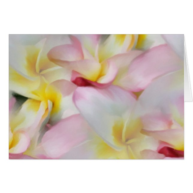 Plumeria-Waterverf (Voorkant Horizontaal)