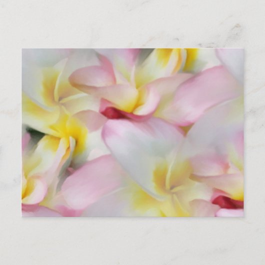Plumeria Waterverf Briefkaart (Voorkant)