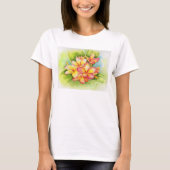 Plumeria-waterverf: Malorie Arisumi Maui Hawaii T-shirt (Voorkant)