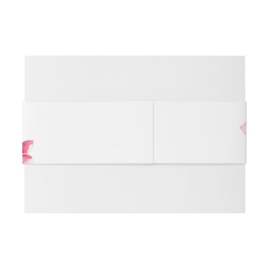 Plumeria Wedding Belly Band Uitnodigingen Wikkel (Achterkant Voorbeeld)