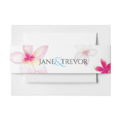 Plumeria Wedding Belly Band Uitnodigingen Wikkel (Voorkant Voorbeeld)