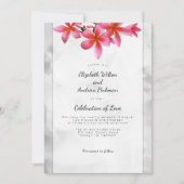 Plumeria Wedding Celebration of Love Invitation Kaart (Voorkant)