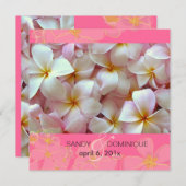 Plumeria Wedding Invitations Kaart (Voorkant / Achterkant)
