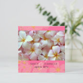 Plumeria Wedding Invitations Kaart (Staand voorkant)