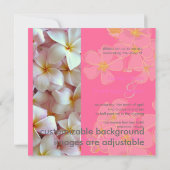 Plumeria Wedding Invitations Kaart (Achterkant)