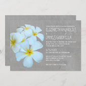 Plumeria Wedding Invitations Kaart (Voorkant / Achterkant)