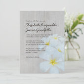 Plumeria Wedding Invitations Kaart (Staand voorkant)