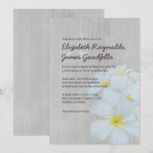 Plumeria Wedding Invitations Kaart (Voorkant / Achterkant)