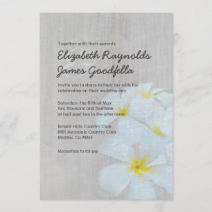 Plumeria Wedding Invitations Kaart