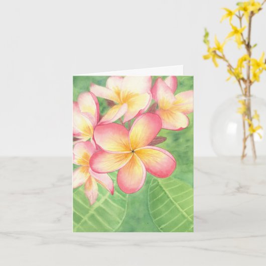Plumeria-Wenskaart Kaart (Gele Bloem)