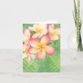 Plumeria-Wenskaart Kaart