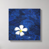 Plumeria witte bloem bloemenpatroon canvas afdruk (Voorkant)