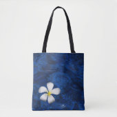 Plumeria witte bloem bloemenpatroon tote bag (Voorkant)