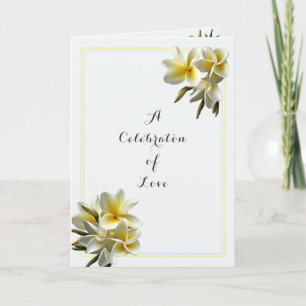 Plumeria Yellow Wedding Celebration of Love Folded