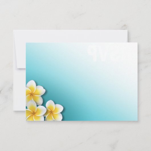 Plumeria Zeester Tropisch Strand RSVP (Achterkant)