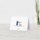 Plumerias in wit en roze gevouwen Wenskaart Kaart (Achterkant)