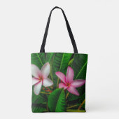 Plumerias in wit en roze Tas (Achterkant)
