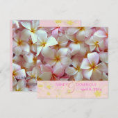 Plumerias op gele achtergrond kaart (Voorkant / Achterkant)