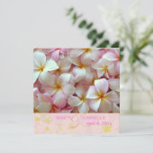 Plumerias op gele achtergrond kaart (Staand voorkant)