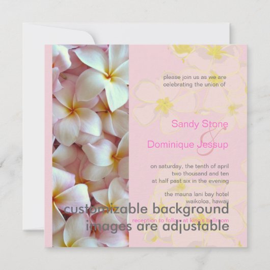 Plumerias op gele achtergrond kaart (Achterkant)