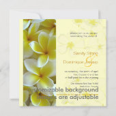 Plumerias op gele achtergrond kaart (Achterkant)