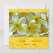 Plumerias op gele achtergrond kaart (Voorkant)