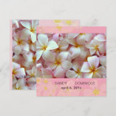 Plumerias op roze achtergrond kaart (Voorkant / Achterkant)