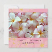 Plumerias op roze achtergrond kaart (Voorkant)