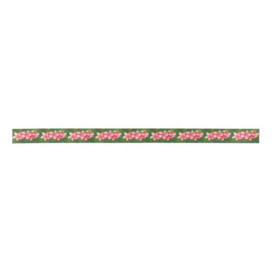 Plumerias Satijnen Lint (Voorkant)