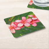 Plumerie Kartonnen Onderzetters (Schuin)