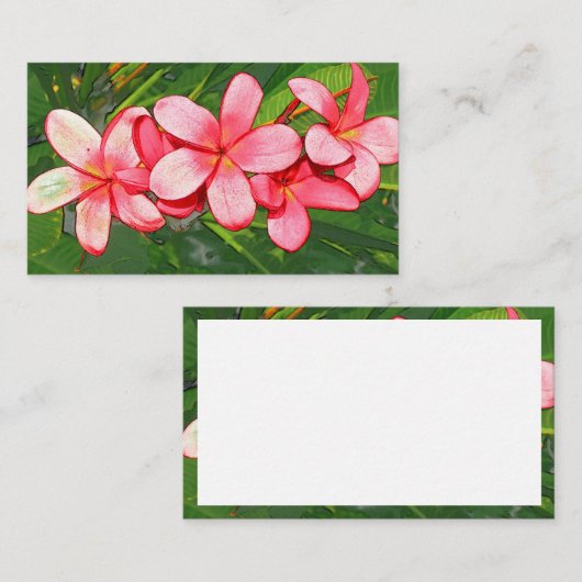 Plumerie Notitiekaartje (Voorkant / Achterkant)