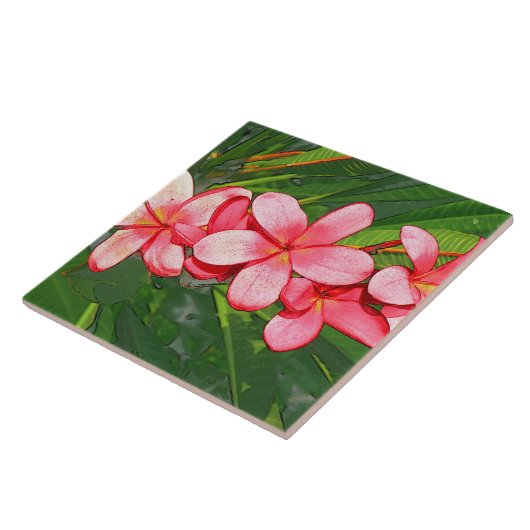 Plumerie Tegeltje (Zijkant)