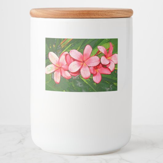 Plumerie Voedselcontainer Etiket (Voorkant)