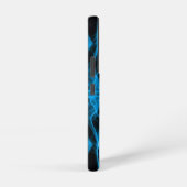 Plumes van blauwe rook - op wit samsung galaxy hoesje (Rechterkant)